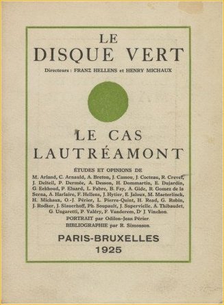 Couverture du Disque vert, numéro spécial Le cas Lautréamont, 1925